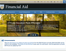 Tablet Screenshot of financialaid.richmond.edu