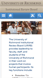 Mobile Screenshot of irb.richmond.edu