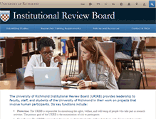 Tablet Screenshot of irb.richmond.edu