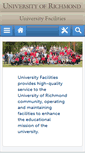 Mobile Screenshot of facilities.richmond.edu