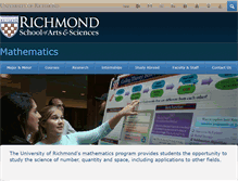 Tablet Screenshot of math.richmond.edu