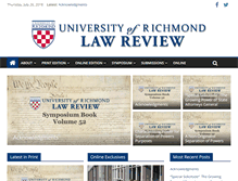 Tablet Screenshot of lawreview.richmond.edu