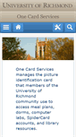 Mobile Screenshot of onecard.richmond.edu