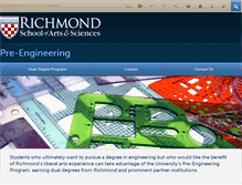 Tablet Screenshot of preengineering.richmond.edu