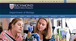 Desktop Screenshot of biology.richmond.edu