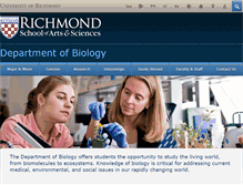 Tablet Screenshot of biology.richmond.edu