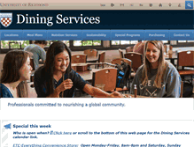 Tablet Screenshot of dining.richmond.edu