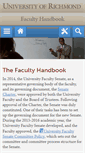 Mobile Screenshot of facultyhandbook.richmond.edu