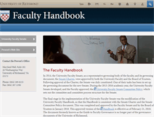 Tablet Screenshot of facultyhandbook.richmond.edu