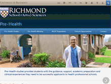 Tablet Screenshot of prehealth.richmond.edu