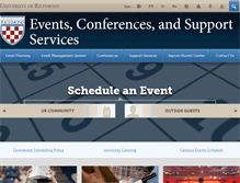 Tablet Screenshot of events.richmond.edu